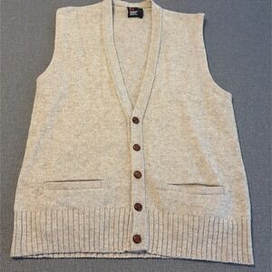 Vtg Robert Bruce Sweater Vest Mens Preppy Knit Grandpa Core Elevated Basic L